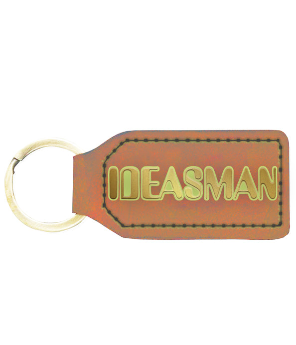Mike Bubbins "ideasman" Metal/Leather Keyring