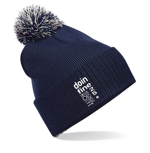 JD doin' fine Embroidered Bobble Hat