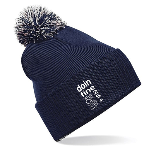 JD doin' fine Embroidered Bobble Hat