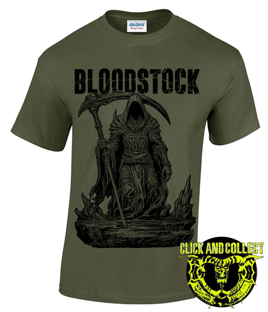 BOA 2024 (Blk) Death Angel Military Green Tee - CLICK AND COLLECT ONLY