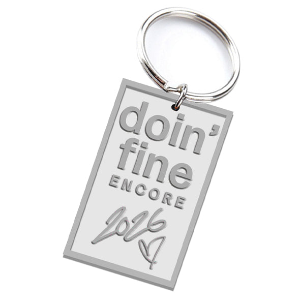 JD doin' fine '26 Metal Keyring