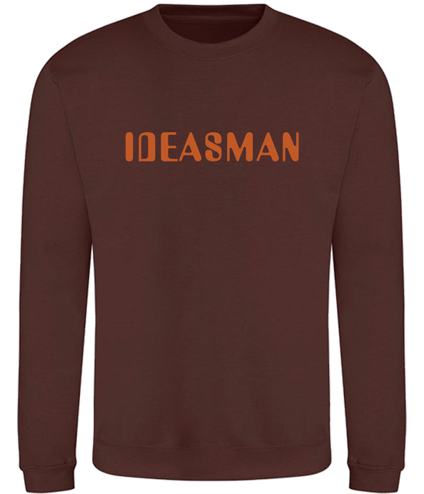 Mike Bubbins "ideasman" Embroidered Brown Sweatshirt
