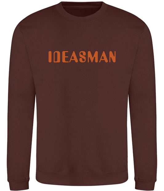 Mike Bubbins "ideasman" Embroidered Brown Sweatshirt